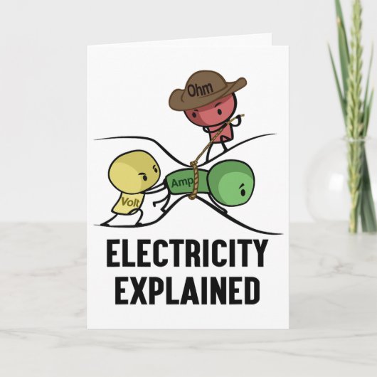 Carte Électricité expliquée cadeau de nerd de physique I (Devant)