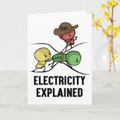 Carte Électricité expliquée cadeau de nerd de physique I (Fleur jaune)