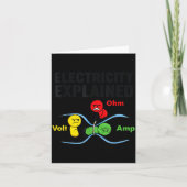 Carte Electricity Explained Funny Geeky Physics Humor Sc (Devant)