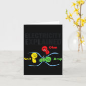 Carte Electricity Explained Funny Geeky Physics Humor Sc (Fleur jaune)