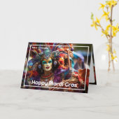 Carte 💚 💜 Élégance 💛 Bijoux : Mardi Gras Splendor (Fleur jaune)