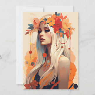 Carte Élégance Boho Blossom