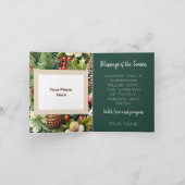 Carte Élégance botanique à l'intérieur de la photo Noël (Intérieur)