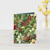 Carte Élégance botanique à l'intérieur de la photo Noël (Fleur jaune)