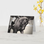 Carte Élégance - cheval de dressage (Fleur jaune)