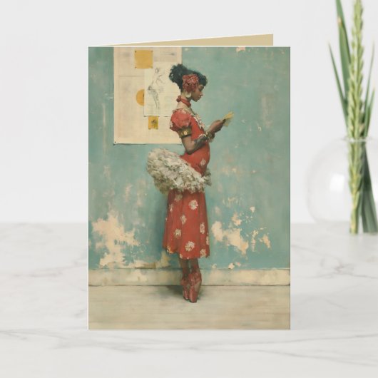 Carte Élégance de ballet vintage  (Devant)
