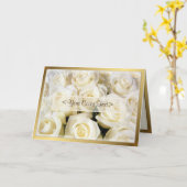 Carte Élégance de la Rose blanche (Fleur jaune)