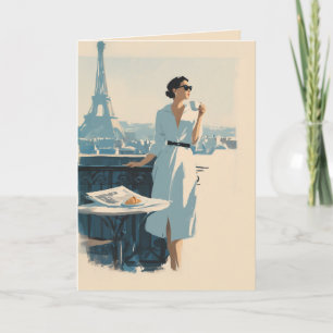 Carte Élégance du café du matin à Paris