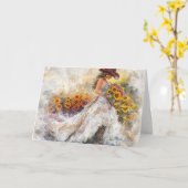 Carte Élégance et charme champêtre dans le style Cowboy (Fleur jaune)