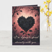 Carte Élégance gothique de la complexité de l'amour (Fleur jaune)