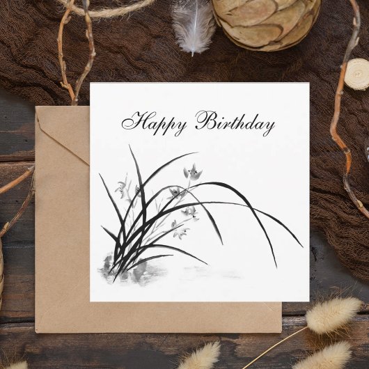 Carte Élégance orchidée