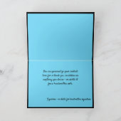 Carte Élégance simple Lumières d'arbre de Noël noir et b (Intérieur)