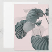 Carte Élégance tropicale au Pastel (Devant / Derrière)