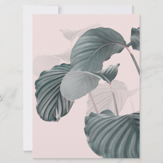 Carte Élégance tropicale au Pastel (Devant)