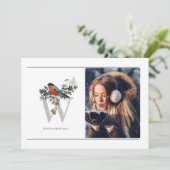 Carte Elégant 1 Photo HIVER REÇOIT Noël (Debout devant)