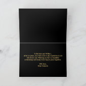 Carte Élégant 25e anniversaire Mariage de la florale d'o (Intérieur)