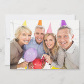 Carte Élégant 2 superposition photo Anniversaire Merci d (Dos)