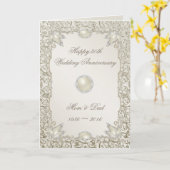 Carte Elégant 30e anniversaire de Mariage de Pearl (Fleur jaune)