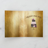 Carte Elegant 3 Layer Cake Personalized Birthday (Intérieur)