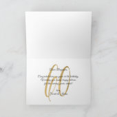 Carte Élégant 60e anniversaire Gold & Black (Intérieur)