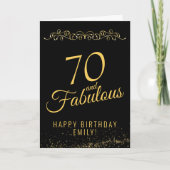 Carte Elegant 70 and Fabulous Ornament 70th Birthday (Devant)