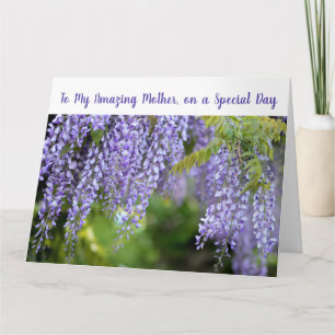 Carte Elégant à ma mère incroyable Amour infini Fleurs