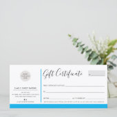 Carte ELEGANT AFFAIRES moderne logo chic aqua bleu (Debout devant)