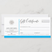 Carte ELEGANT AFFAIRES moderne logo chic aqua bleu (Devant)