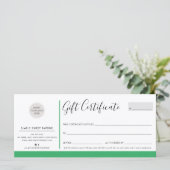 Carte ELEGANT AFFAIRES moderne logo chic plante vert (Debout devant)