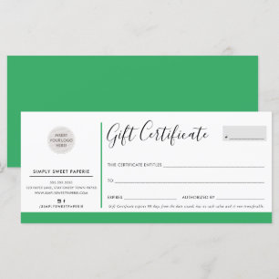 Carte ELEGANT AFFAIRES moderne logo chic plante vert