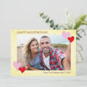 Carte Élégant amour romantique Valentines Jour Couple Ph (Debout devant)