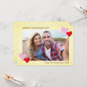 Carte Élégant amour romantique Valentines Jour Couple Ph (Devant/Arrière en situation)