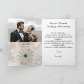 Carte Élégant Anniversaire de Mariage Bois Rustique 20 a (Intérieur)
