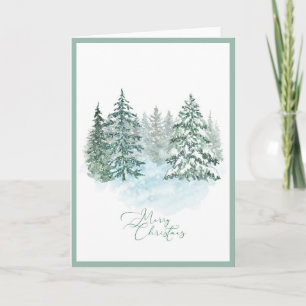Carte Élégant arbre de Noël moderne non photo plié