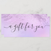 Carte Elégant artiste maquillage en parties scintillant  (Devant / Derrière)