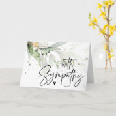 Carte Élégant Avec Sympathie Condolence De Deuil Coeur (Fleur jaune)