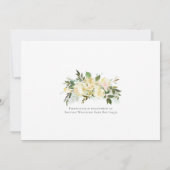 Carte Élégant Baby shower Saupoudrer Roses blanches Flor (Dos)