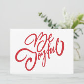 Carte Elégant Be Joyful Holiday Design (Debout devant)