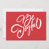 Carte Elégant Be Joyful Holiday Design (Devant)