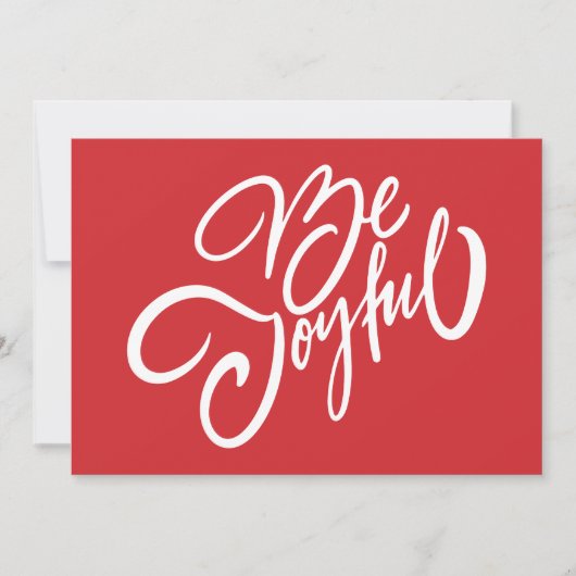 Carte Elégant Be Joyful Holiday Design (Devant)