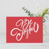 Carte Elégant Be Joyful Holiday Design (Debout devant)