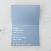 Carte Elégant Bébé Bleu Félicitations Graduation (Intérieur)