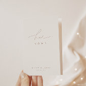 Carte Élégant Beige Beige Rose Mariage Photo Ses Vows