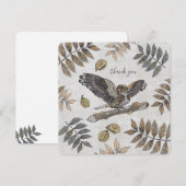 Carte Elegant Bird nature merci avec signature (Devant / Derrière)