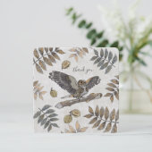 Carte Elegant Bird nature merci avec signature (Debout devant)