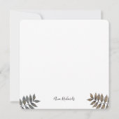 Carte Elegant Bird nature merci avec signature (Dos)