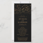 Carte Elégant Birds Black and Gold Wedding Program (Devant)