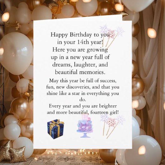 Carte Elegant Birthday Card for Her – Personalized Greet