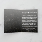 Carte Elegant Black and Gold Graduation (Intérieur)