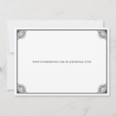 Carte Élégant Black Frame Certificat d'authenticité (Dos)